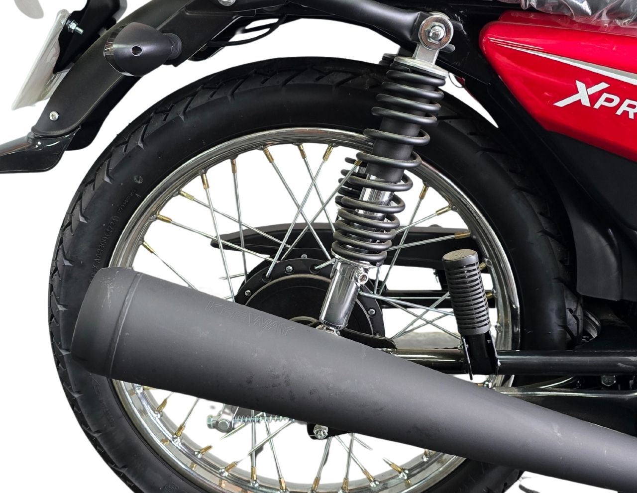 tubo de escape ek xpress de rayo roja