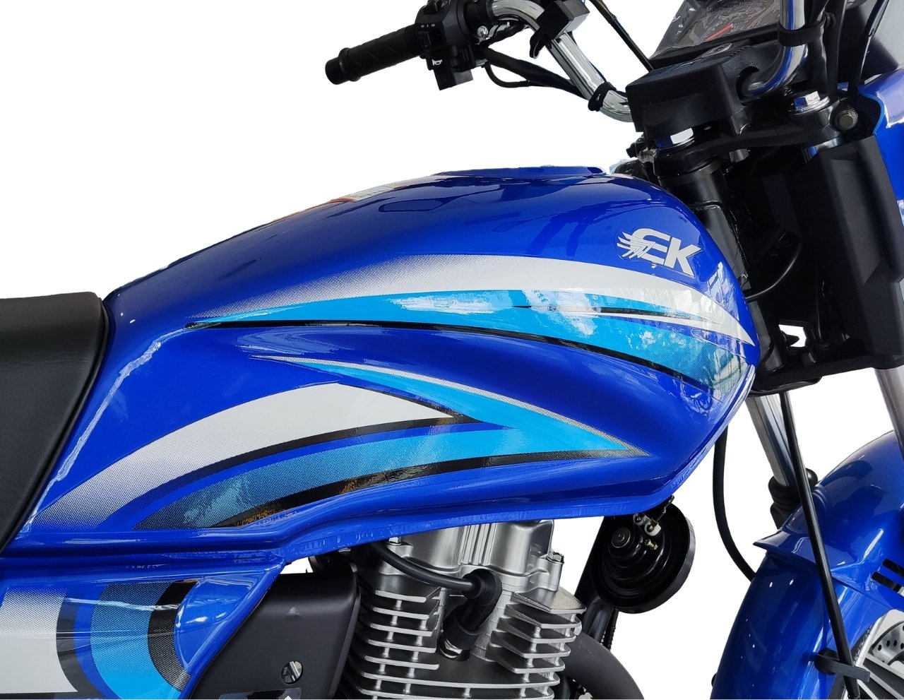 tanque de gasolina de new horse azul